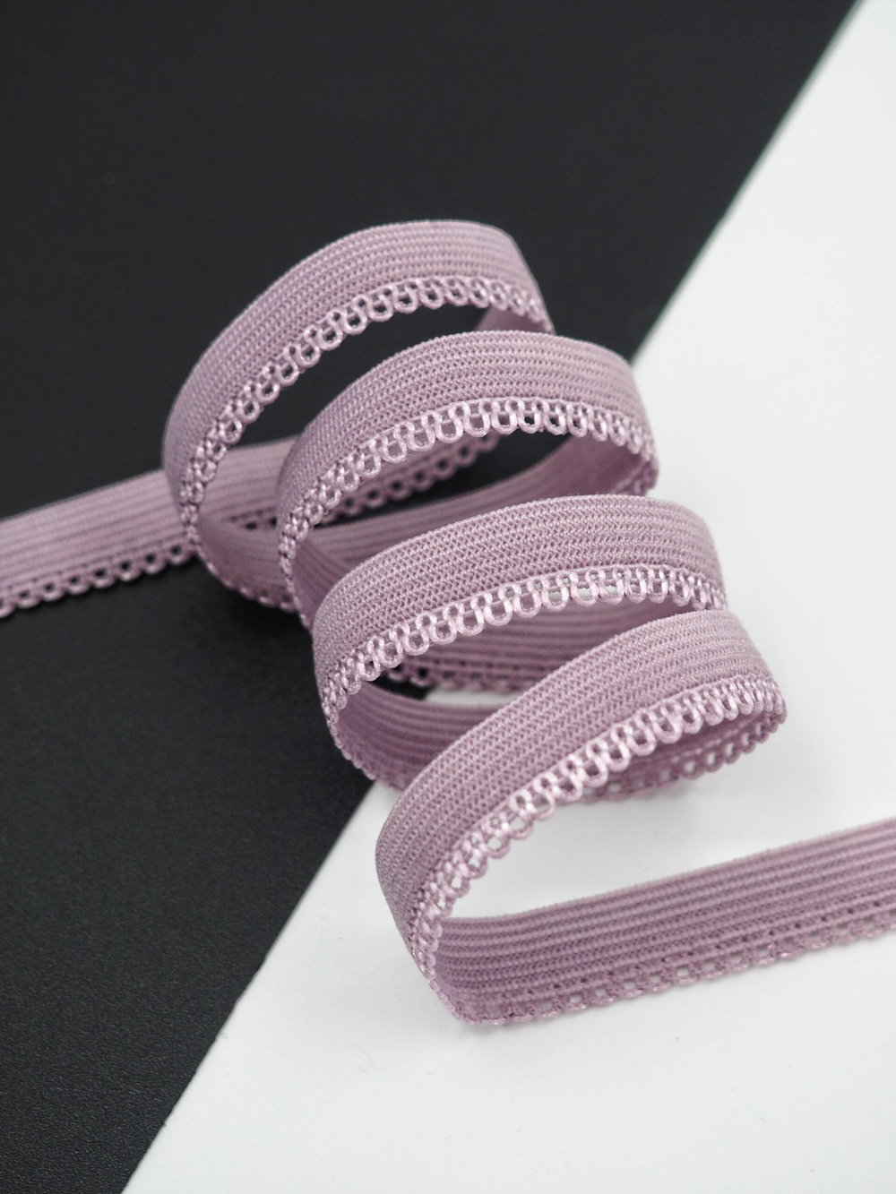 Бельевая резинка морской туман ажурная ширина 10 мм с учетом фестона