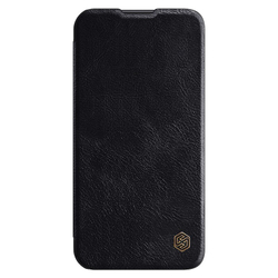 Кожаный чехол книжка от Nillkin для смартфона Samsung Galaxy S23+ Плюс, серия Qin Pro Leather с защитной шторкой для камеры