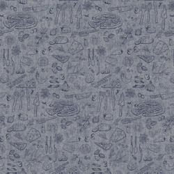 Ткань постельно-плательная Prival Пестроткань Кухня, лавандовый, 142г/м2, 1.5х15м