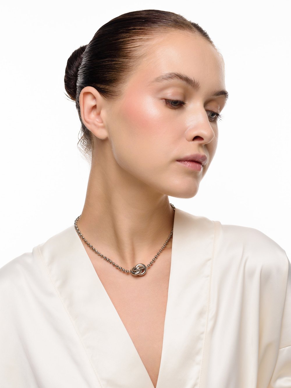 Чокер "Big knot" Silver