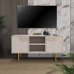 Тумба под ТВ Арт Колор leaves 117см Стайл Голд Серый агат