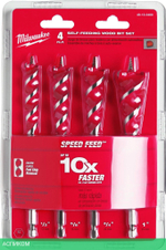 Набор сверл Milwaukee Speed Feed 4шт 13/16/20/25мм (4932479477)