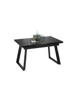 Стол кухонный Черный муар мрамор 140(200)х85х77 см