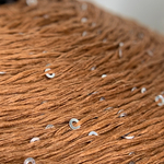 LINETTE PAILLETES - 80% лен, 20% п/а, микропайетки 2мм - серебро, коричневый; 450м\100гр