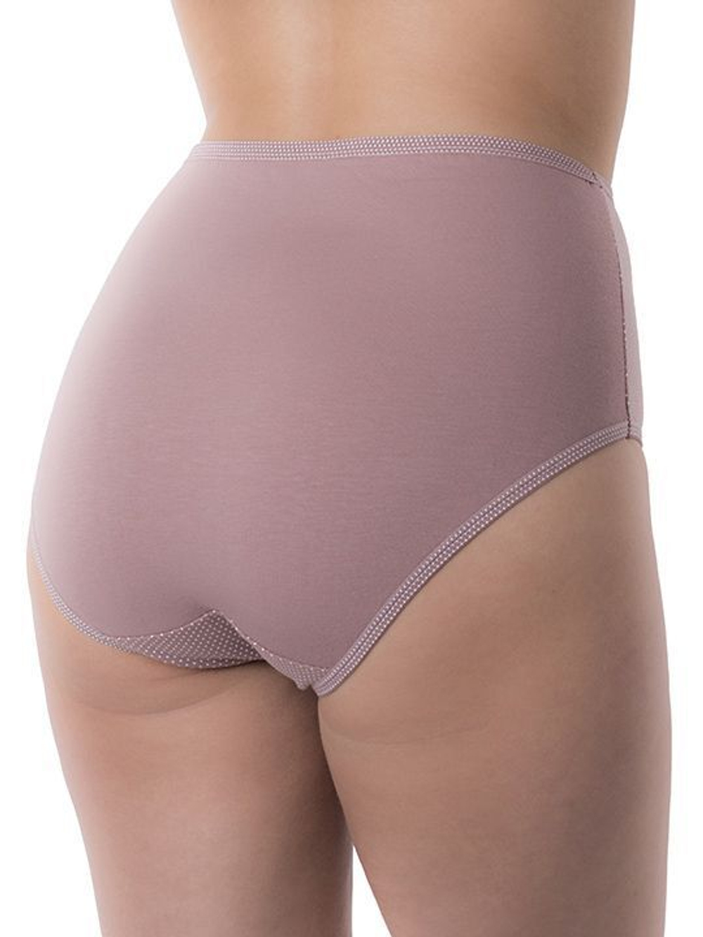 Женские трусы-макси plus size из хлопкового полотна (Размер: 52) (Цвет: кофейный)