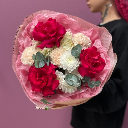 Букет "Малиновый поцелуй" #34