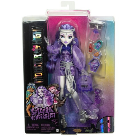 Monster High - Спектра Вондергейст базовая кукла + питомец HXH77