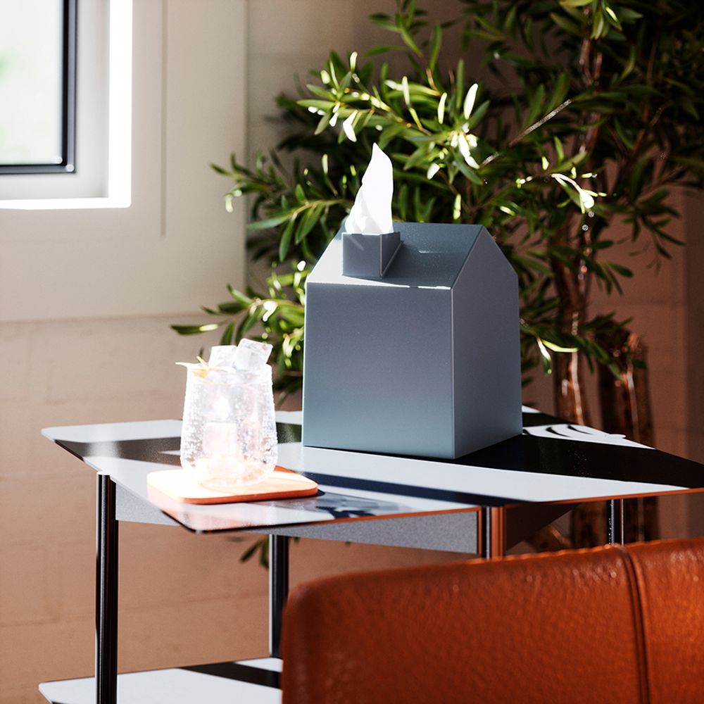 Бокс для салфеток Casa, серо-голубой