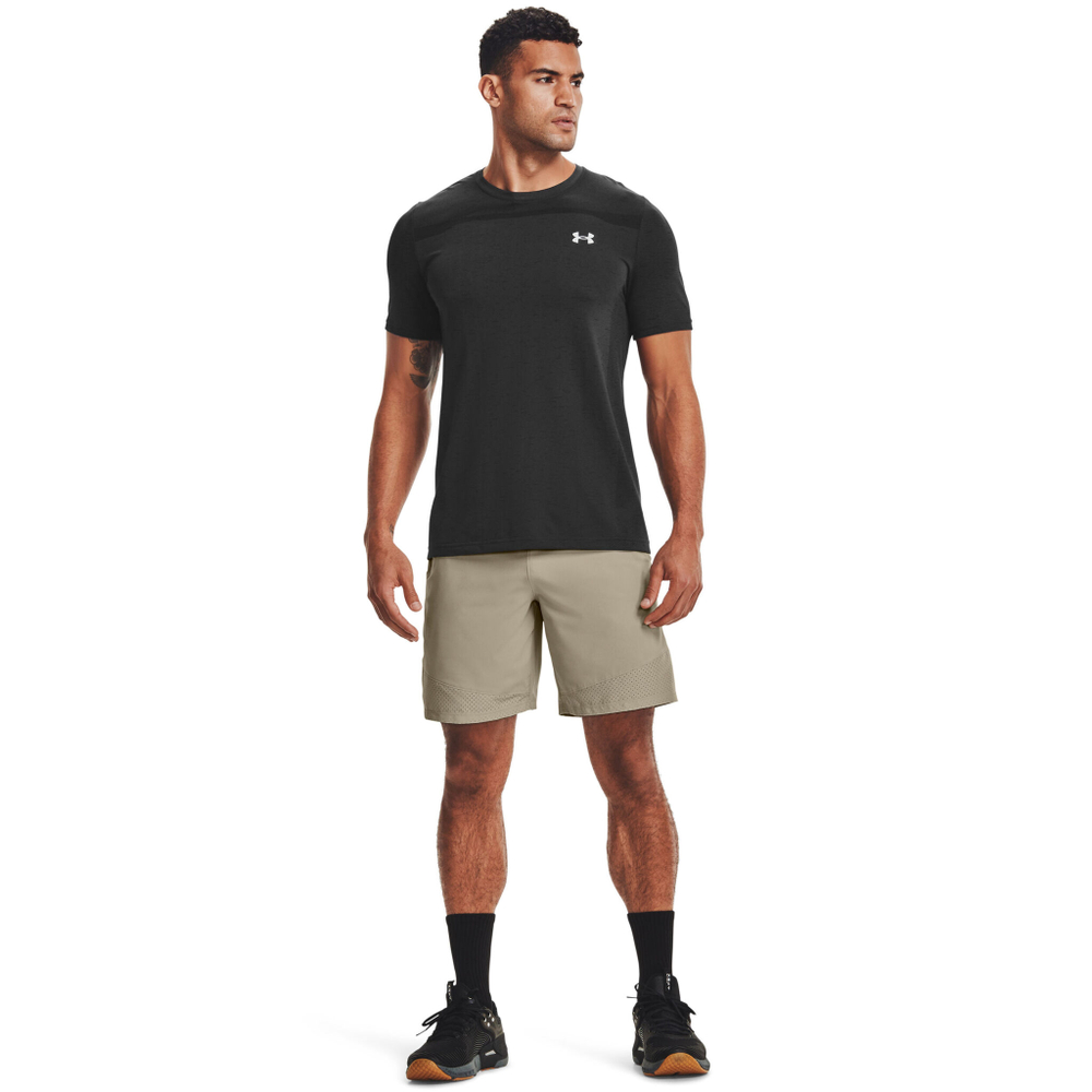 Мужское теннисное поло Under Armour Seamless T-Shirt Men - Black