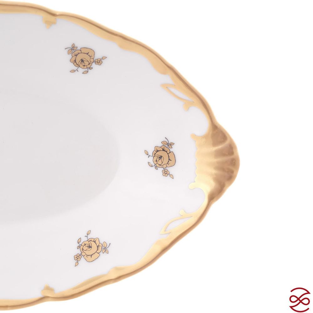 Блюдо овальное Queen's Crown Золотая роза 21 см