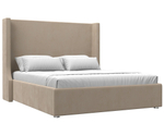 Кровать интерьерная Ларго 160, Бежевый, Велюр, 101317