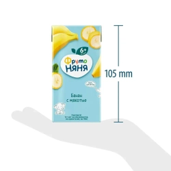 Нектар детский ФрутоНяня, из бананов с мякотью, 0,2 л