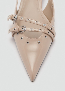 Туфли на каблуке kitten с перфорацией