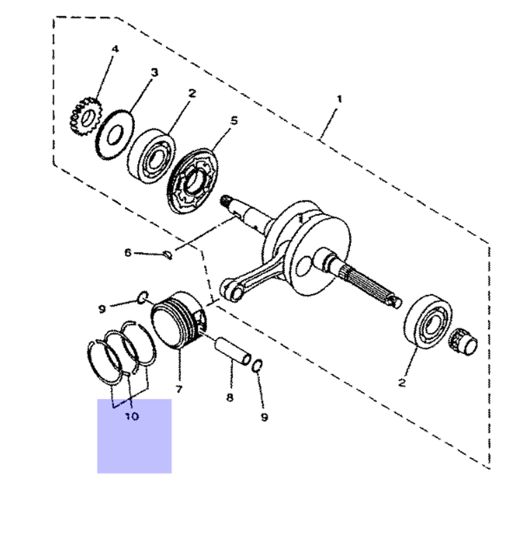 Кольца поршневые комплект Yamaha YP150D MAJESTY