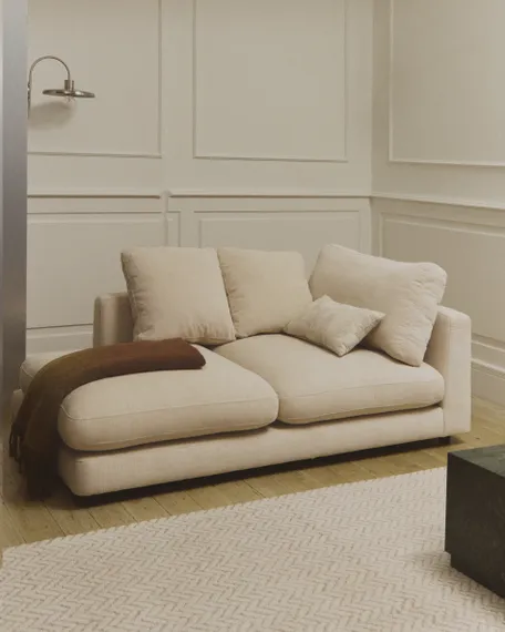 Gala Кушетка с левым подлокотником бежевая 193 х 105 см