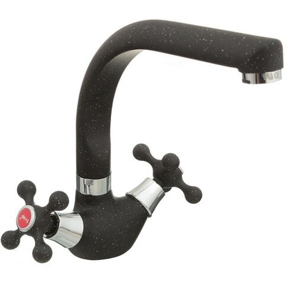 Смеситель для кухни, Frap, с кран-буксой, чер, F5408-7