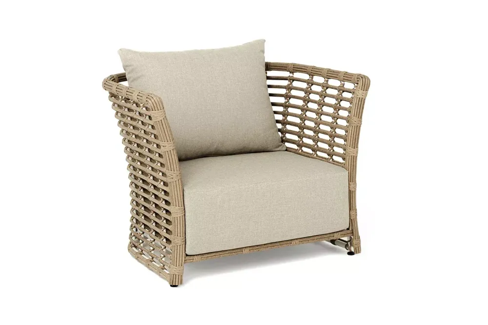 "Валенсия" кресло из искусственного ротанга, цвет соломенный