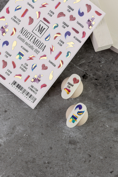 Nogtemoda Наклейки для ногтей Combi Metallic 092