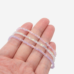 Хрустальные бусины с покрытием AB, оттенок "Розовый", 2,5*1мм, квадраты