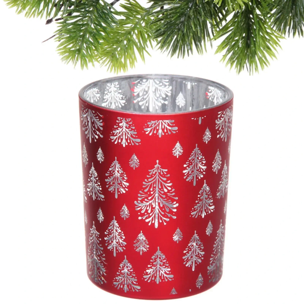 Подсвечник «Сказочная метель» 10*12,5 см, Красный