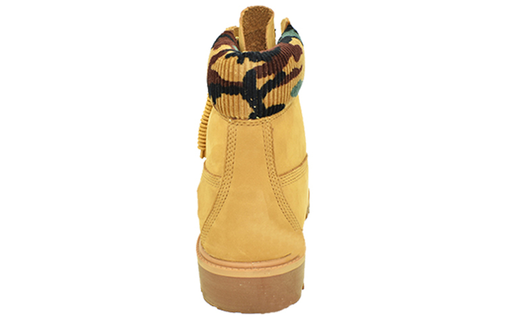 Timberland 6 Inch Premium Boot "Wheat Nubuck With Camouflage Collar"