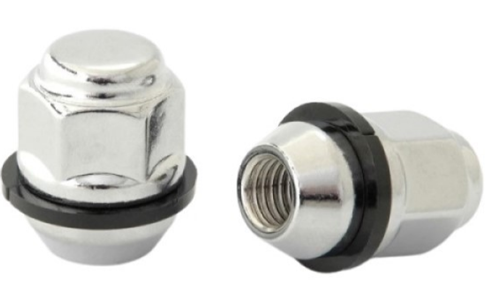 Гайка 12х1.50 h=35, S=21 колеса Хром с пластиковым кольцом (KIA, HYUNDAI)