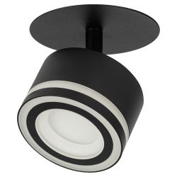 Светильник встраиваемый ЭРА DK114 BK под лампу GX53 поворотный черный | Встраиваемые светильники Для ламп GX53