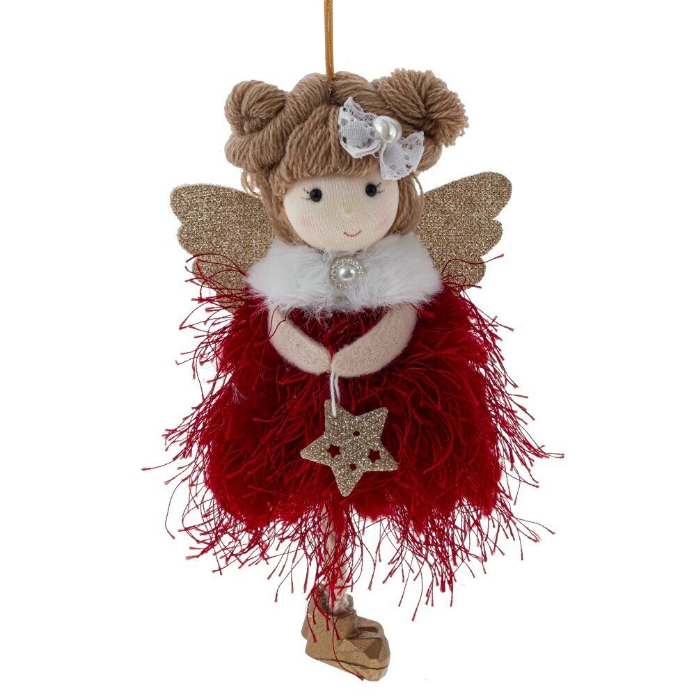 GAEM Изделие декоративное подвесное "Девочка-ангел", L8 W4 H15 см, 3в.