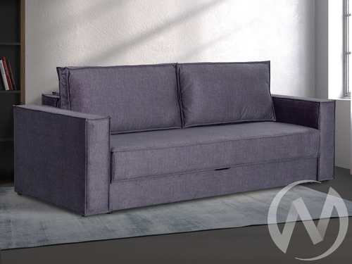 Диван прямой Эдельвейс (БД) SQUARE 19 (велюр синий)