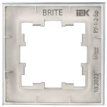 BRITE Рамка 1-местная РУ-1-2-Бр стекло маренго матовый IEK