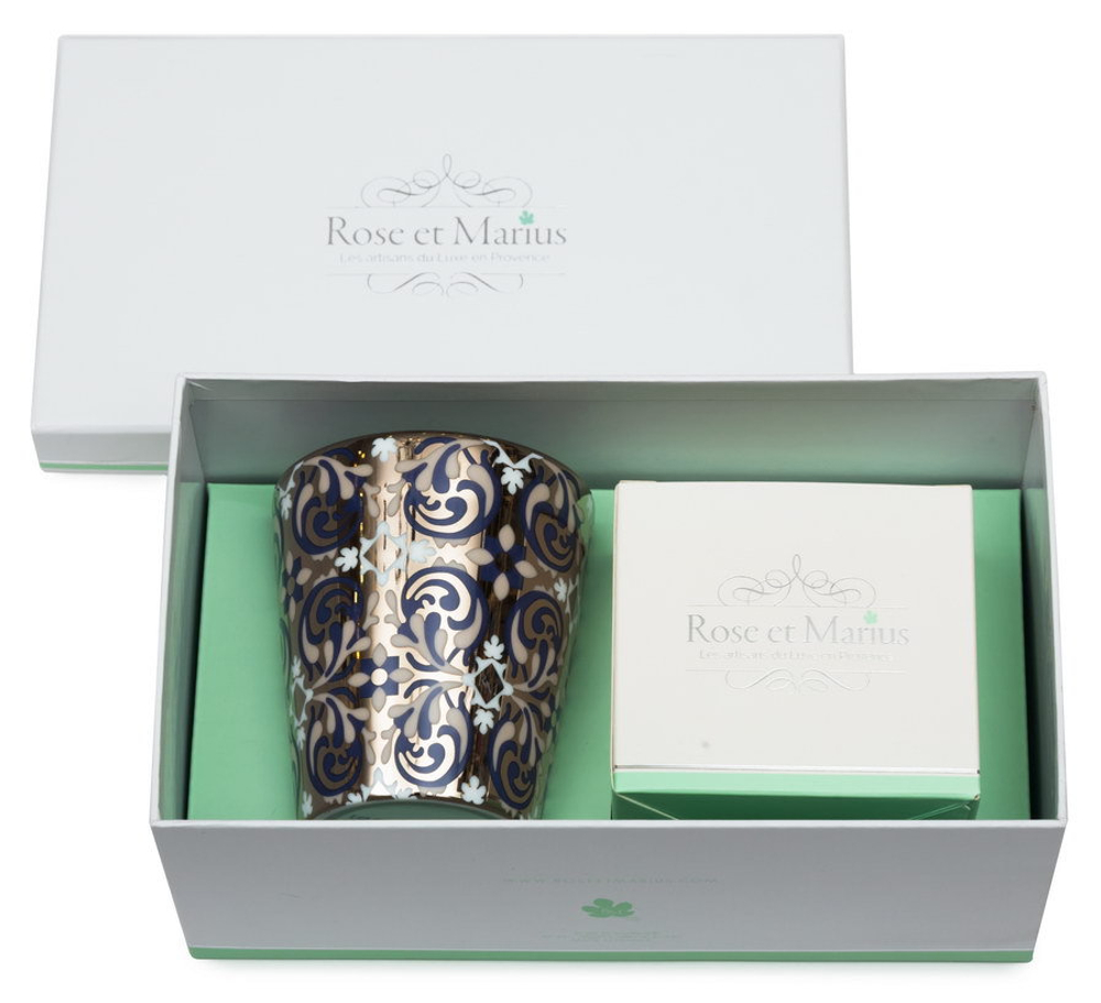 Ароматическая свеча Rose et Marius Кэрри ле Руэ серебристо-синяя Франция