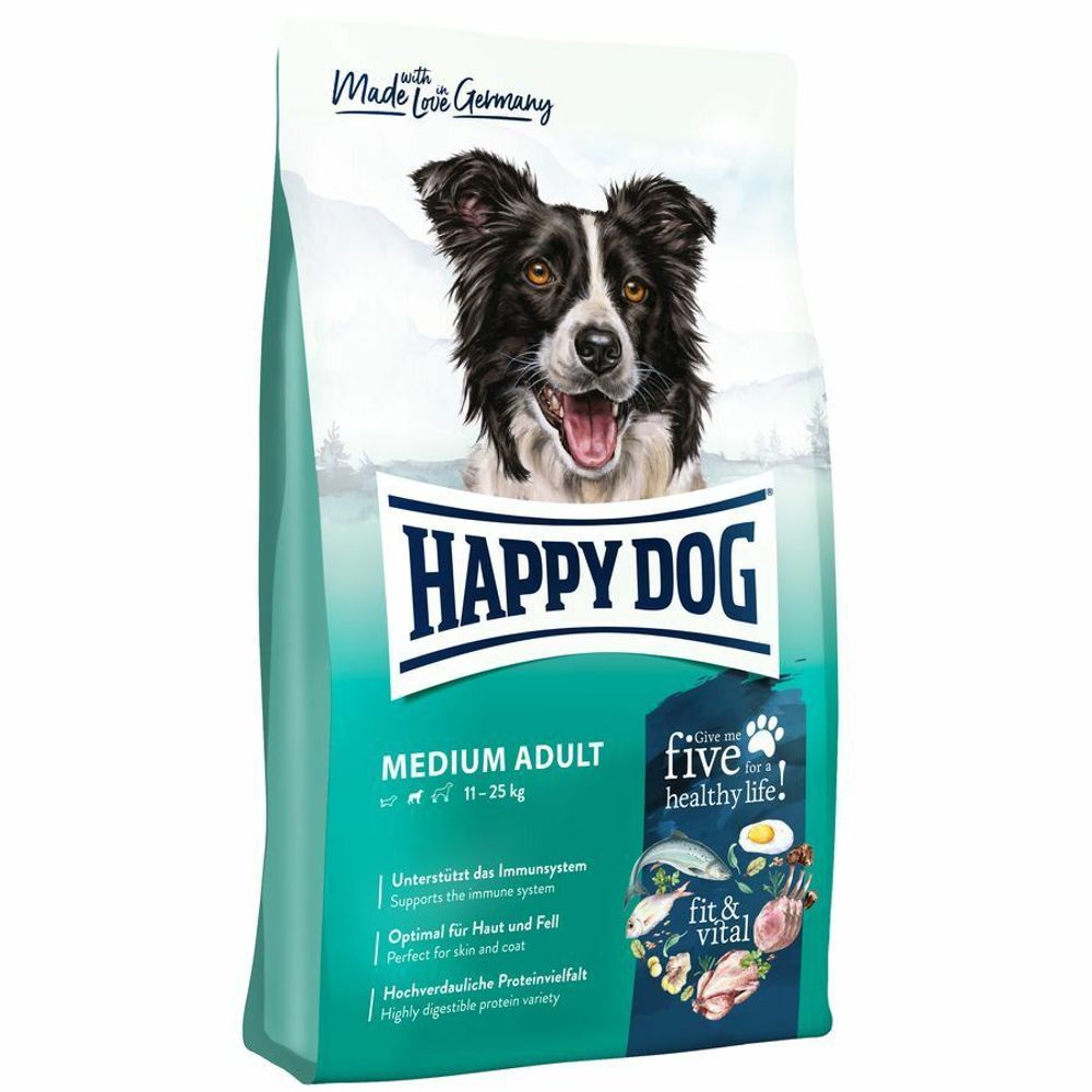 Сухой корм Happy Dog Supreme Fit &amp; Vital Medium Adult для собак средних пород 12 кг
