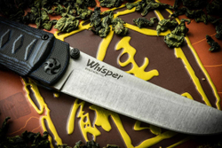 Складной нож Whisper M390 StoneWash, на подшипнике