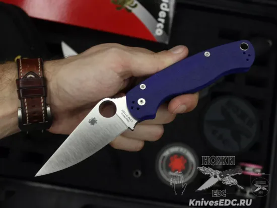 Нож складной Spyderco Paramilitary 2 C81GPDBL2 c клинком из стали CPM-S110V, рукоять G10