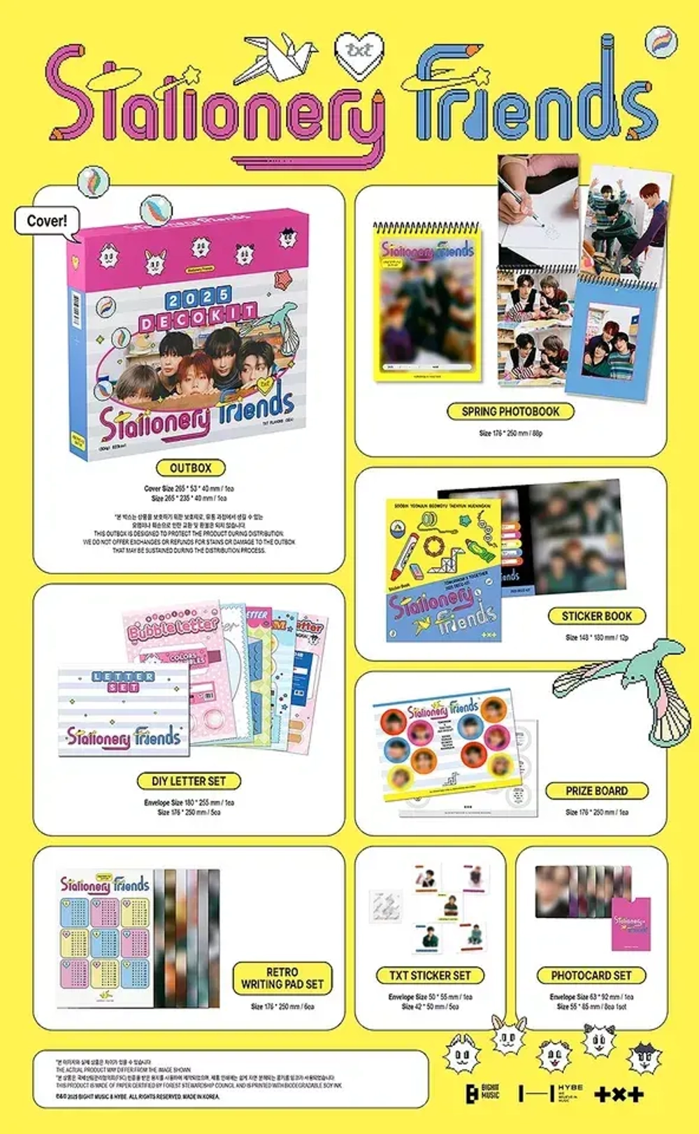 Набор TXT - 2025 DECO KIT STATIONARY FRIENDS