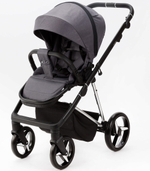 Детская коляска Adamex Quantum Special Edition 3 в 1 Q-TK681 (СЕРЫЙ+ХРОМ РАМА)