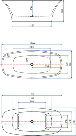 Акриловая ванна Aquanet (Акванет) Family Smart 170x78 88778-MW-MB