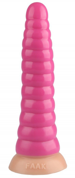 Розовая коническая анальная втулка - 25 см. (Цвет: розовый)