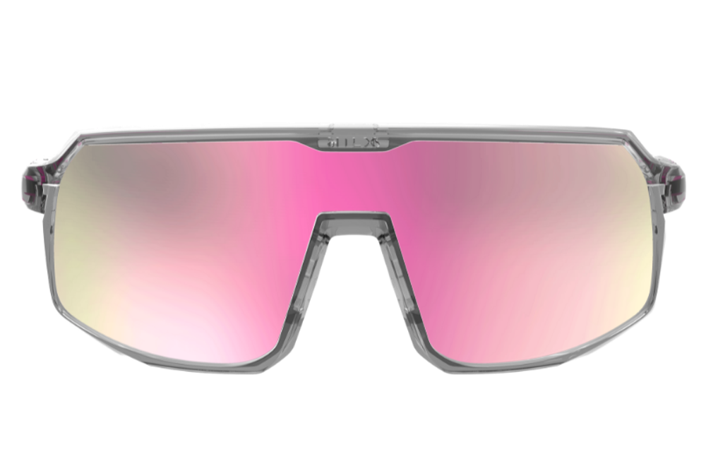 Спортивные очки с диоптриями HILX Inferno Shiny Crystal Light Grey / Pink Lens