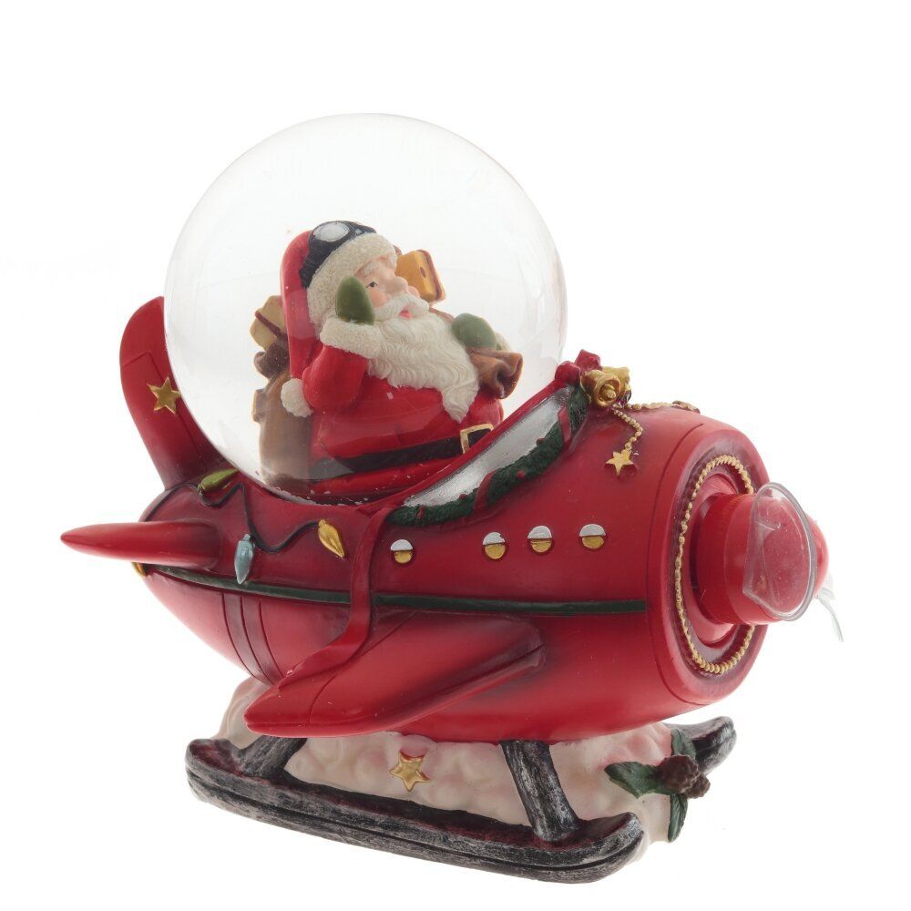 GAEM Фигурка декор в стекл шаре "Дед Мороз" (движ с подсвет, ААх2 н/п), D 8 см, L15 W12 H14 см