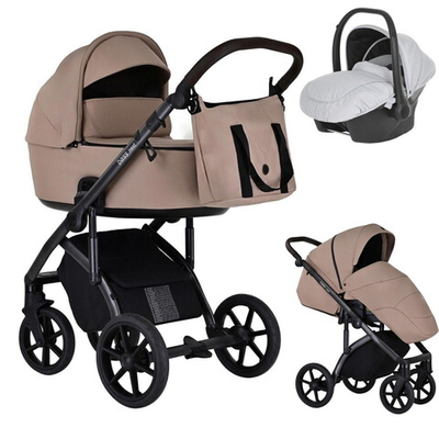 Детская коляска Roan Bass Next 3 в 1 с автокреслом Avionaut Silver Black RN233/1 Amber Black