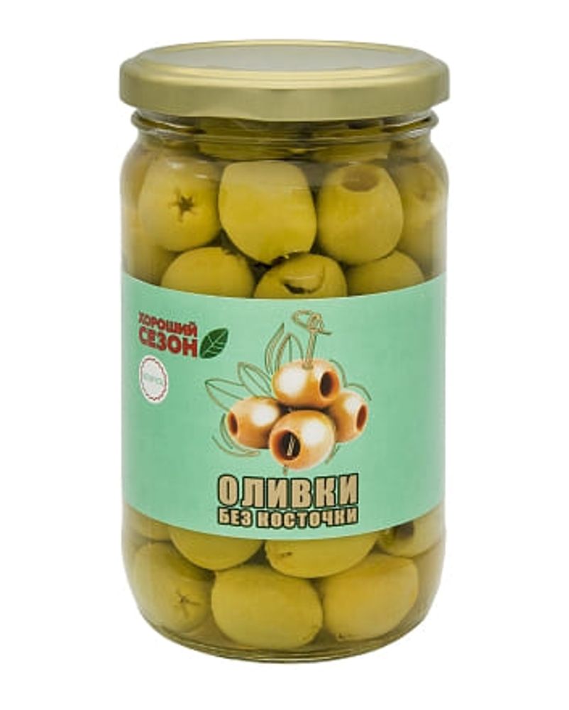 Оливки без косточки 330г. Хороший сезон - купить не дорого в Москве