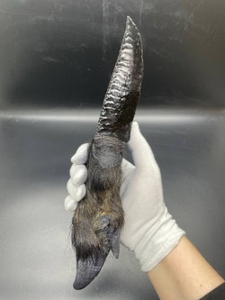 Обсидиановый нож с рукоятью копыта вепря 28 см