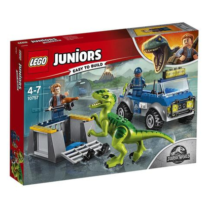 LEGO Juniors: Jurassic World — Грузовик спасателей для перевозки раптора 10757