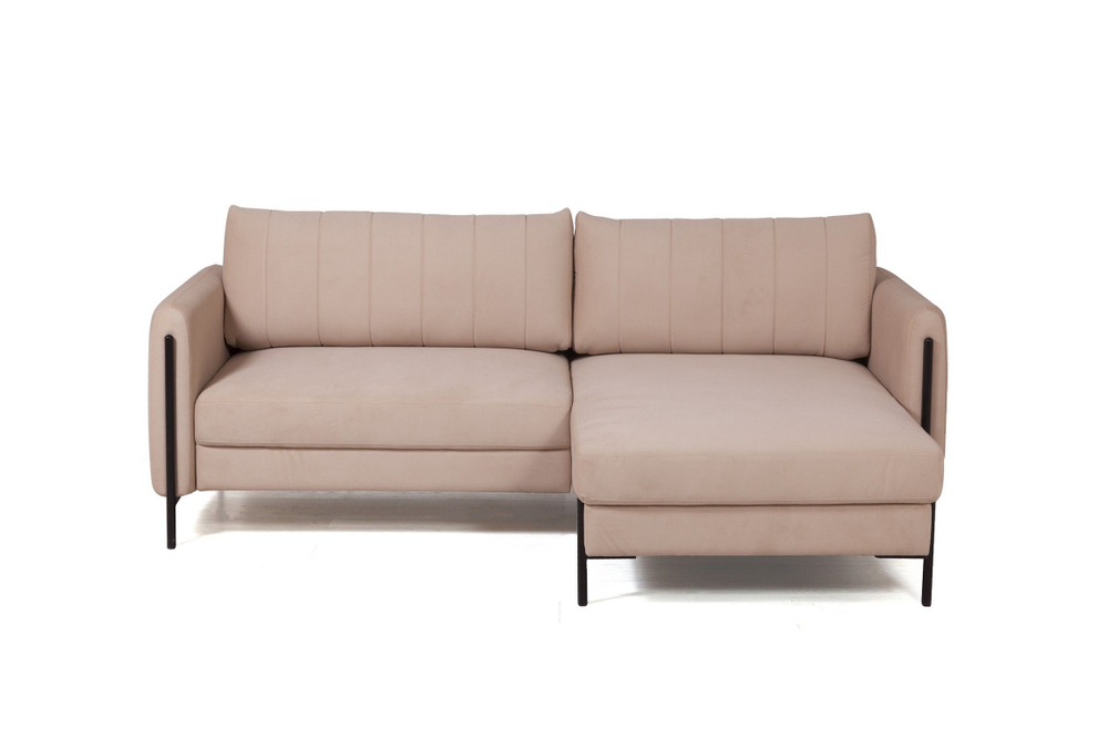 Barcelona диван-кровать с шезлонгом, велюр бежевый