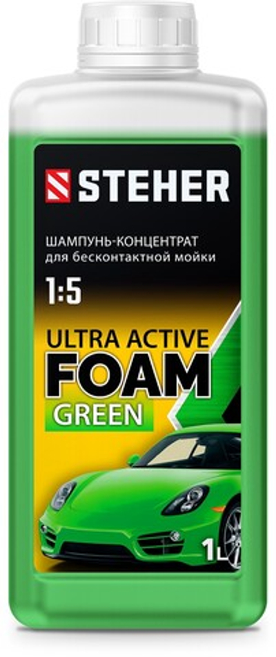 STEHER ULTRA ACTIVE FOAM, 1 л, концентрированный шампунь для минимоек универсальный (76051-1)