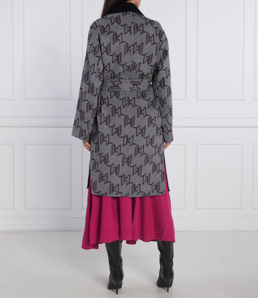 Двухстороннее пальто Monogram Karl Lagerfeld - черный(226W1500)