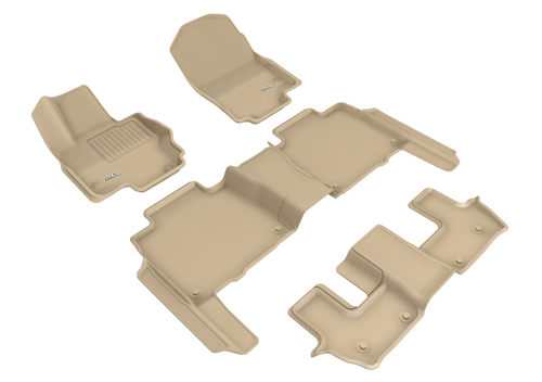 Коврики салона Sotra 3D Lux для Mercedes-Benz X167 GLS-Class 2019- (7-местн., б/подстак.) бежевые. Арт. ST 74-00750