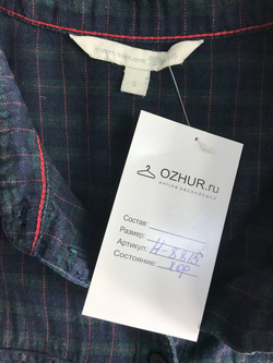 Рубашка Tom Tailor в клетку, маркировка S, визуально на 44 размер