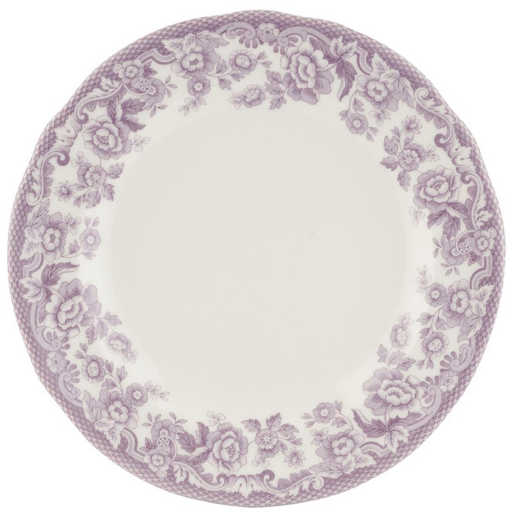 Тарелка обеденная 27см Spode Деламер, сельские мотивы розовая